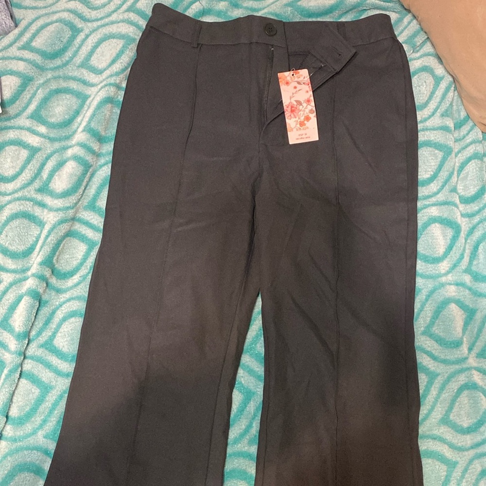 SHEIN black flare dress pants